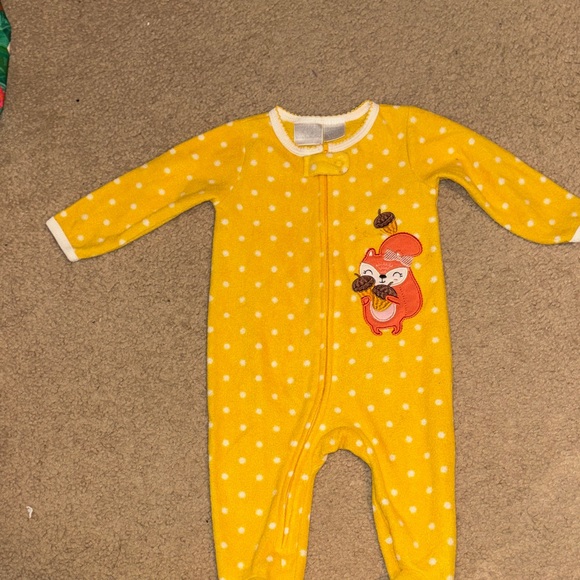 Yellow Polka Dot 3-6 month One Piece - Picture 1 of 2